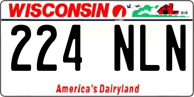 WI license plate 224NLN