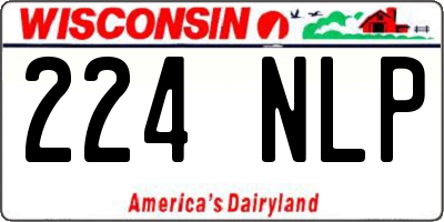 WI license plate 224NLP