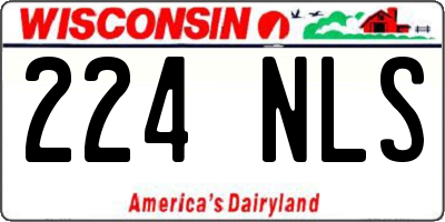 WI license plate 224NLS