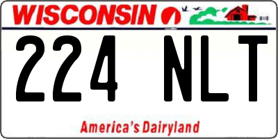 WI license plate 224NLT