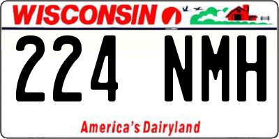 WI license plate 224NMH