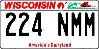 WI license plate 224NMM