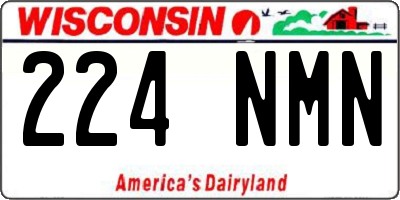 WI license plate 224NMN