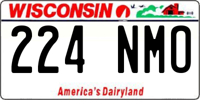 WI license plate 224NMO