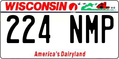 WI license plate 224NMP