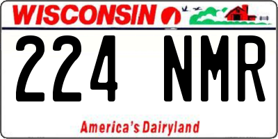 WI license plate 224NMR