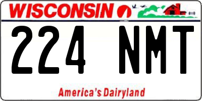 WI license plate 224NMT