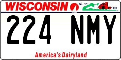 WI license plate 224NMY