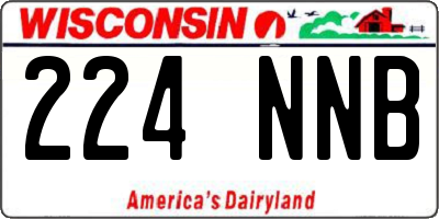 WI license plate 224NNB
