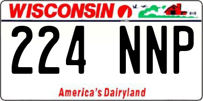 WI license plate 224NNP