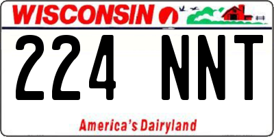 WI license plate 224NNT