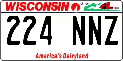 WI license plate 224NNZ