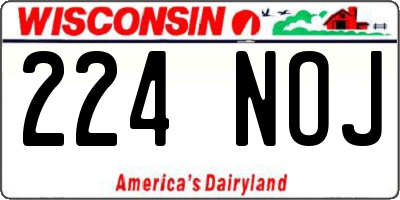 WI license plate 224NOJ
