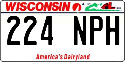 WI license plate 224NPH