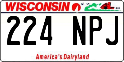 WI license plate 224NPJ