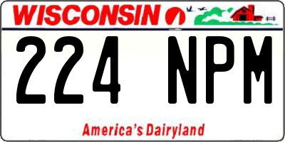 WI license plate 224NPM