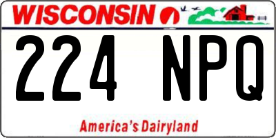 WI license plate 224NPQ