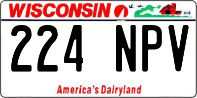 WI license plate 224NPV