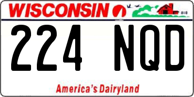 WI license plate 224NQD