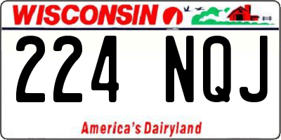 WI license plate 224NQJ