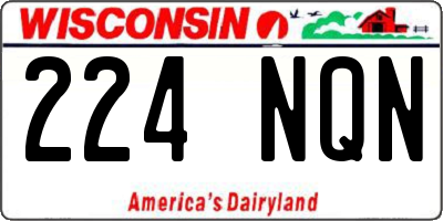 WI license plate 224NQN