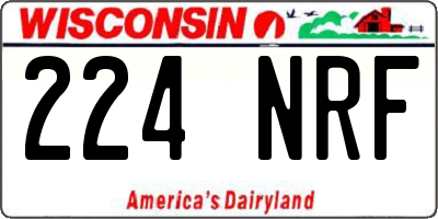 WI license plate 224NRF