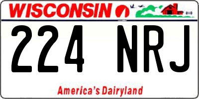 WI license plate 224NRJ