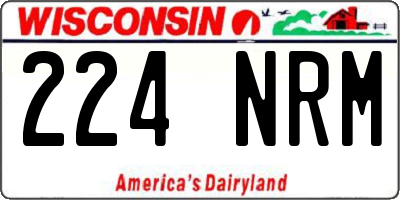 WI license plate 224NRM
