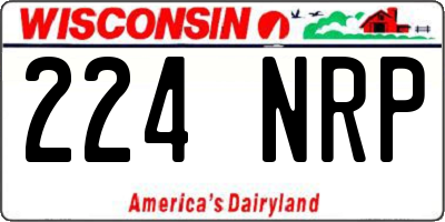 WI license plate 224NRP