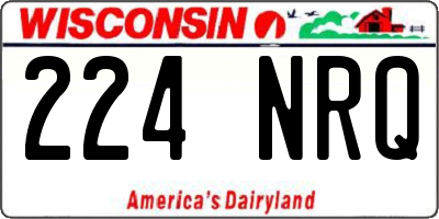 WI license plate 224NRQ