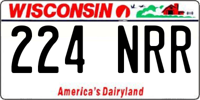 WI license plate 224NRR
