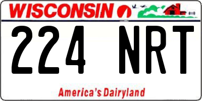 WI license plate 224NRT