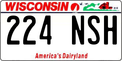 WI license plate 224NSH