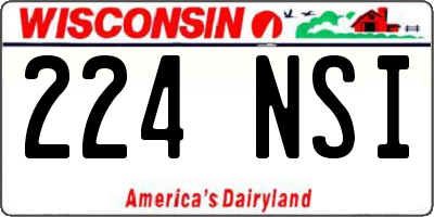 WI license plate 224NSI
