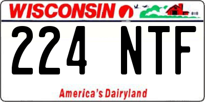 WI license plate 224NTF
