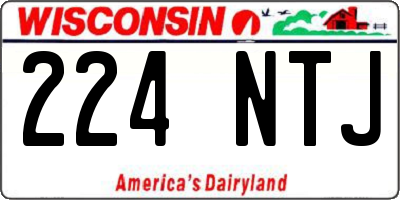 WI license plate 224NTJ