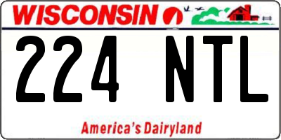 WI license plate 224NTL