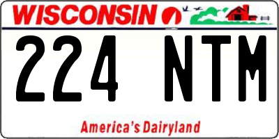WI license plate 224NTM