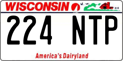 WI license plate 224NTP