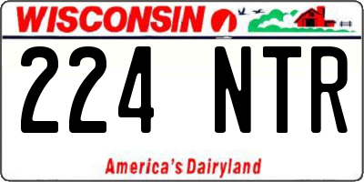 WI license plate 224NTR