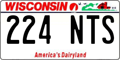 WI license plate 224NTS