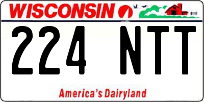 WI license plate 224NTT