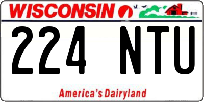 WI license plate 224NTU