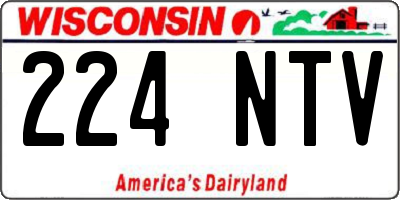 WI license plate 224NTV