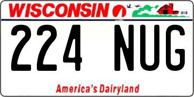 WI license plate 224NUG