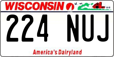 WI license plate 224NUJ