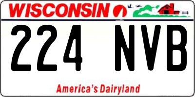 WI license plate 224NVB