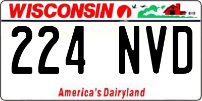 WI license plate 224NVD