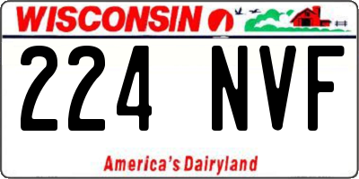 WI license plate 224NVF