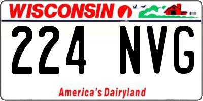 WI license plate 224NVG